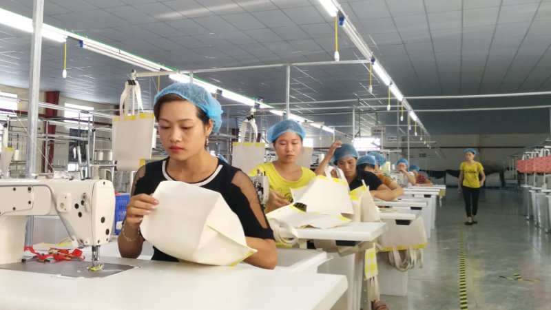 森榮手袋越南工廠正式投產實景拍攝 森榮手袋越南工廠正式投產實景拍攝