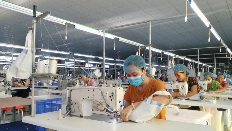 森榮手袋越南工廠正式投產實景拍攝 森榮手袋越南工廠正式投產實景拍攝